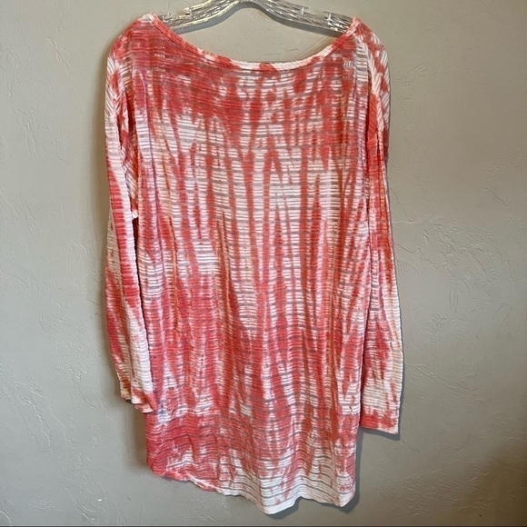 Guess Pinkish Cream Tie Dye hi Low Tunic Top - Picture 5 of 7